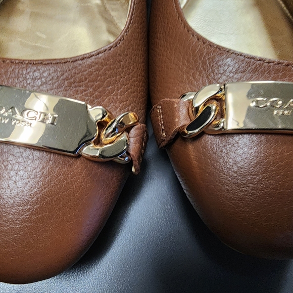 EUC Coach Bianca Brown Leather Round Toe Slip-On Ballet Flats EU 38 - Picture 7 of 7